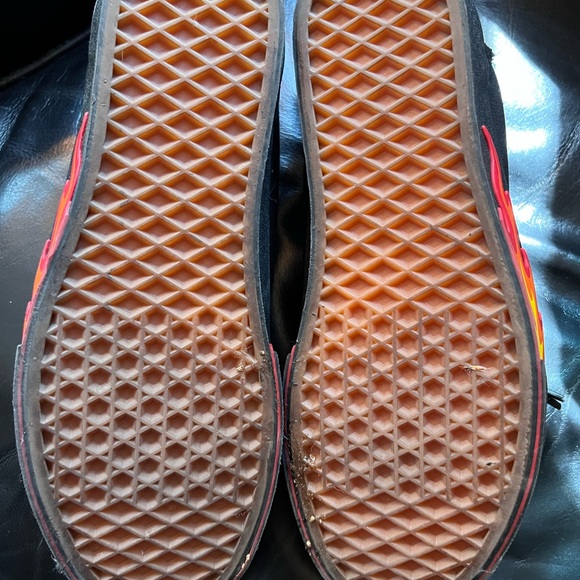 Vans Black and Red Flame Sneakers - Picture 5 of 6